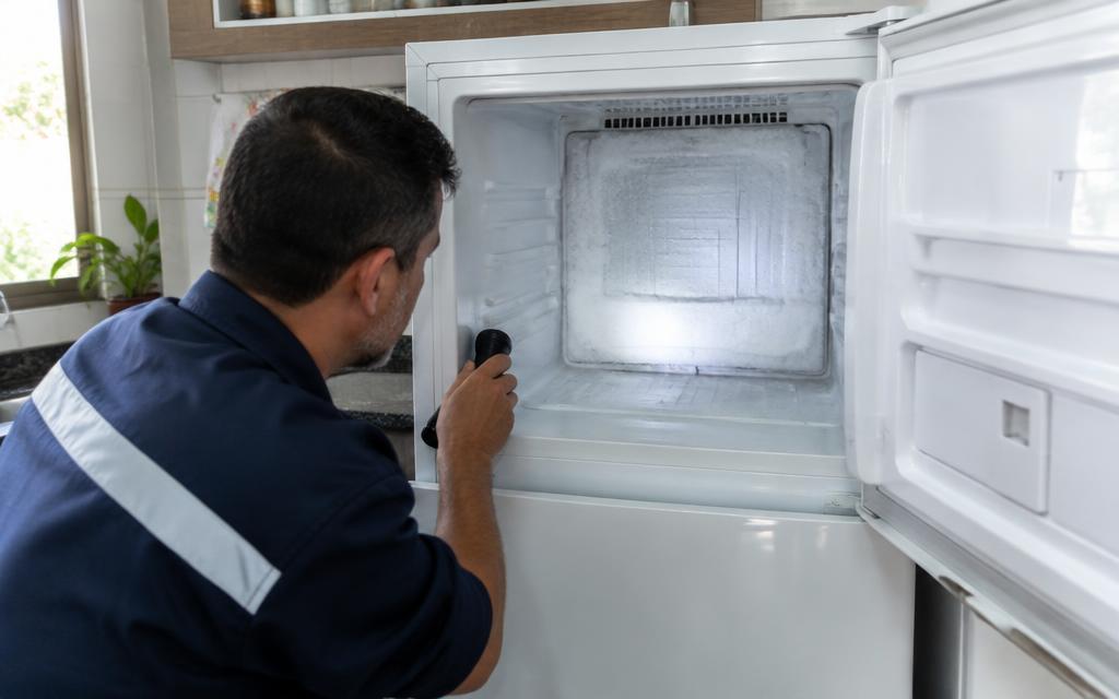 Técnico da ConsertaLar fazendo conserto de frost free em Sorocaba e região